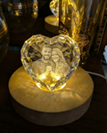 Personalized Diamond Heart Crystal 80mm