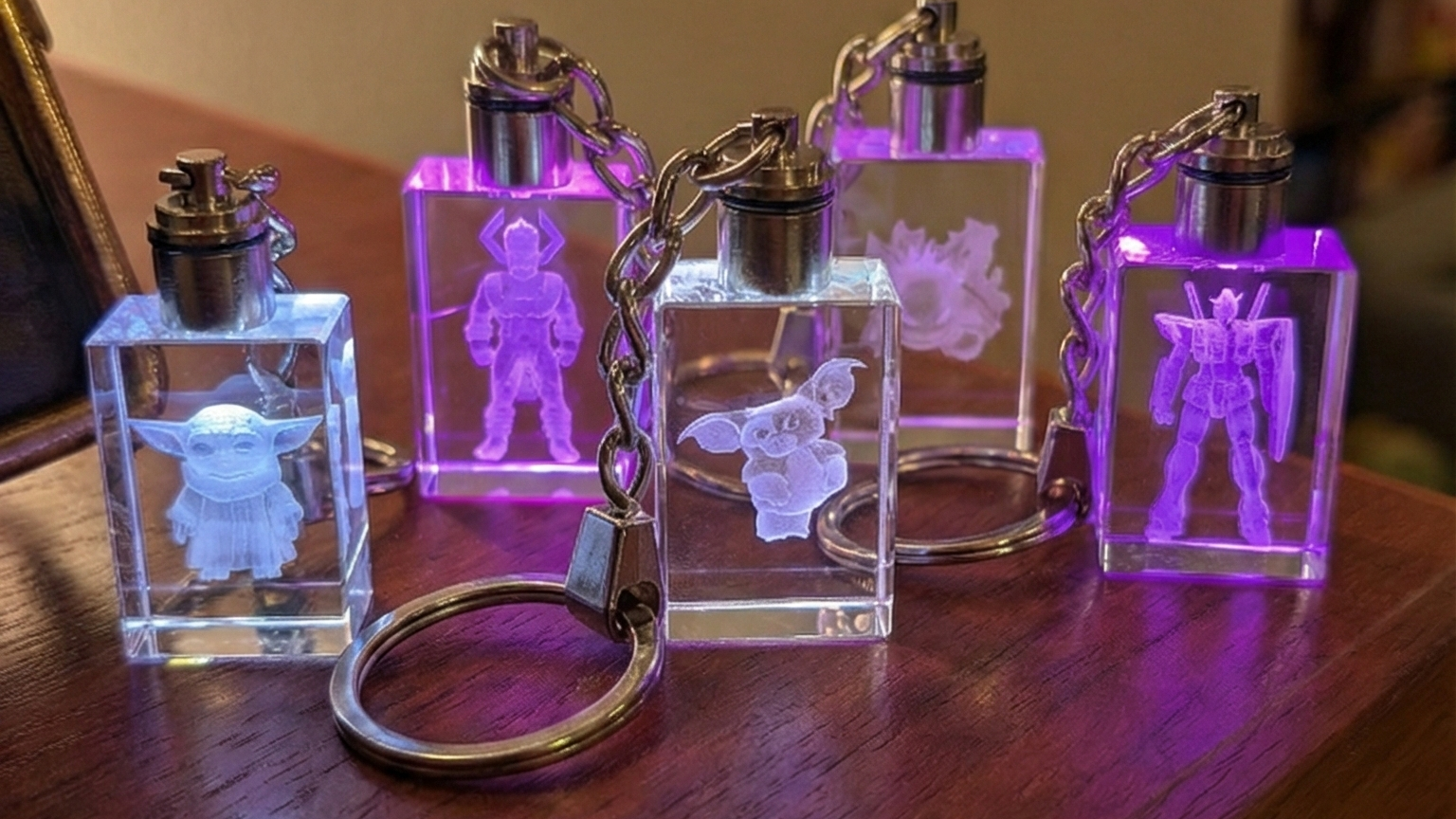 Superhero/Villain Crystal Keychain