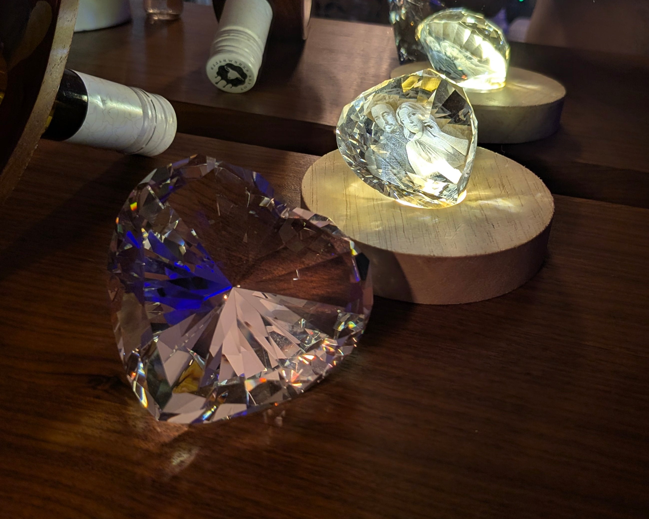 Personalized Diamond Heart Crystal 80mm