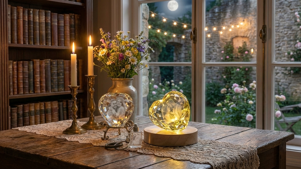 Personalized Diamond Heart Crystal 80mm