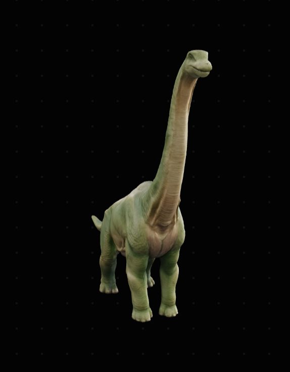 Sauropod Dinosaur Crystal Keychain