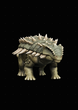 Ankylosaurus Dinosaur Crystal Keychain