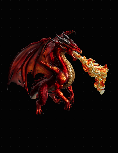 Dragon Hologram Crystal Keychain