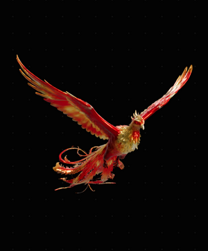 Phoenix Hologram Crystal Keychain