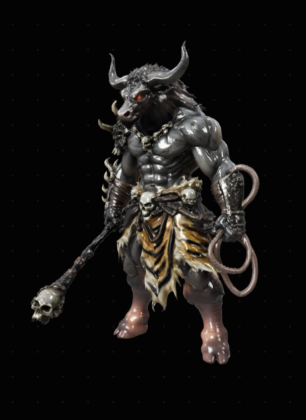Minotaur Hologram Crystal Keychain
