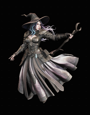 Sorceress Hologram Crystal Keychain