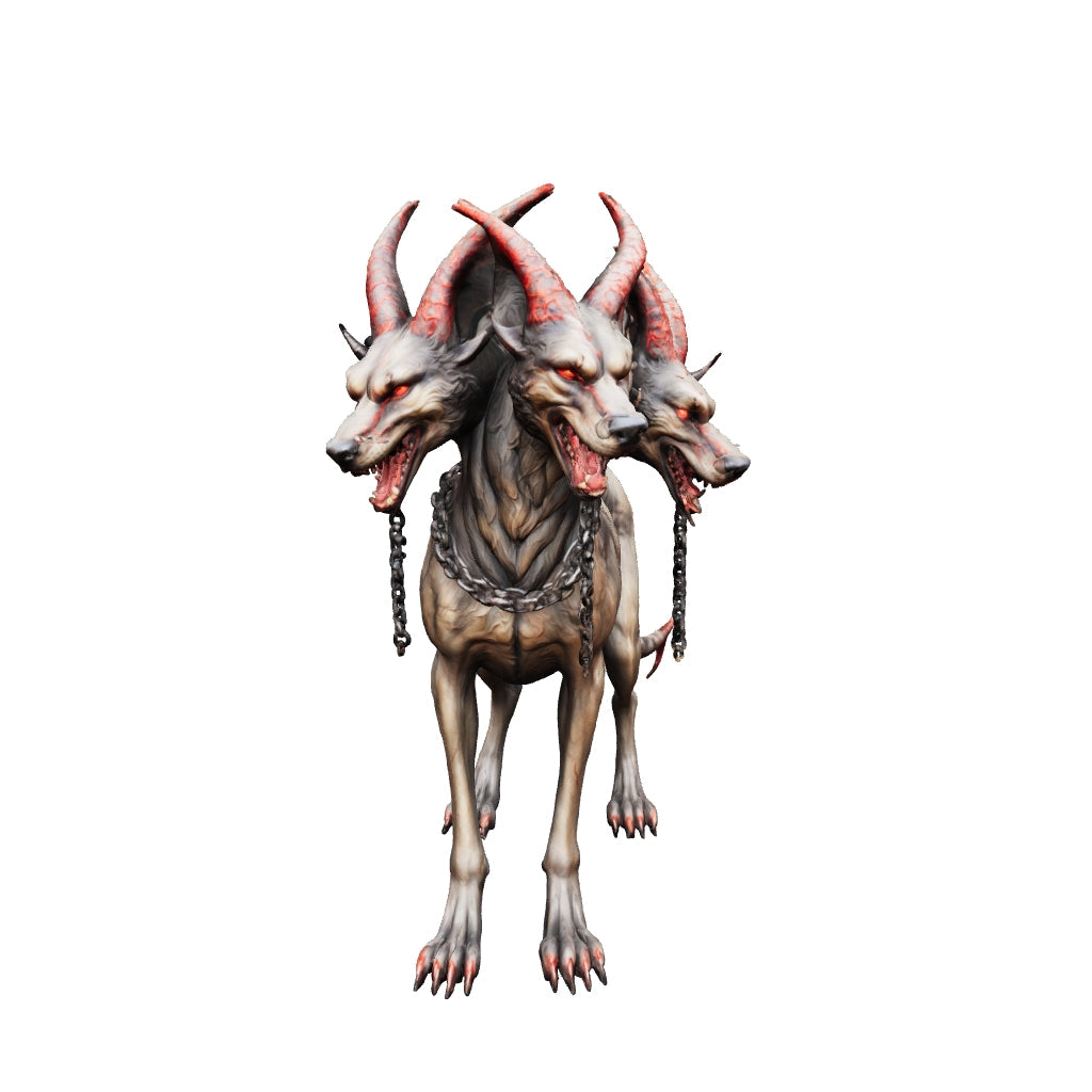 Cerberus Mythological Creature Hologram Crystal Keychain