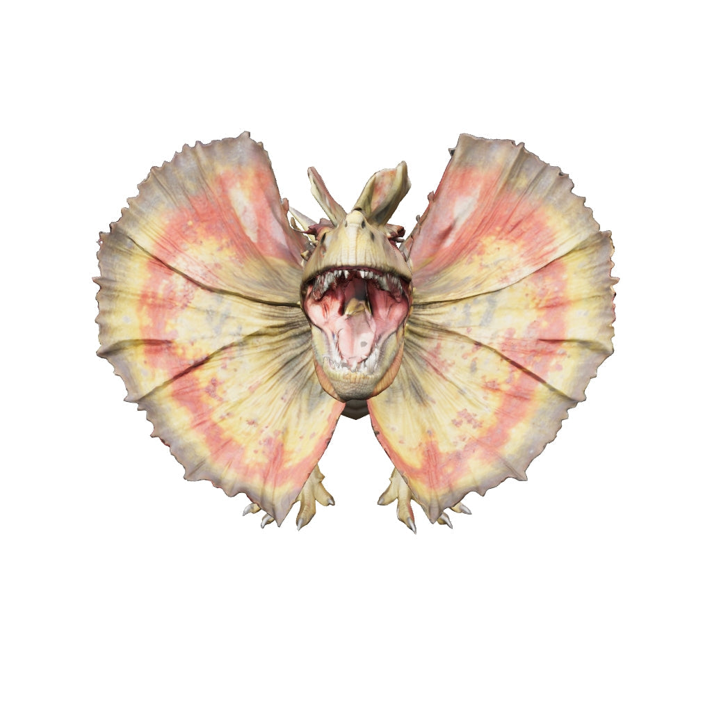 Dilophosaurus Dinosaur Crystal Keychain