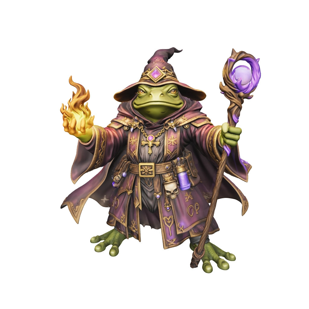 Frog Wizard Hologram Crystal Keychain