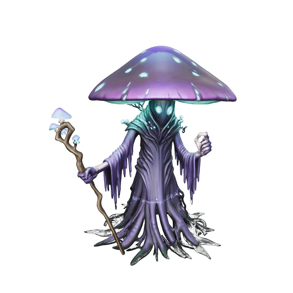 Mushroom Mage Hologram Crystal Keychain
