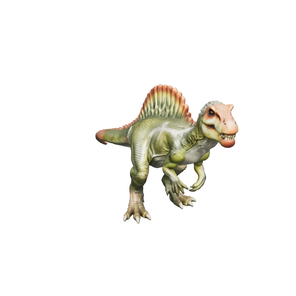 Spinosaurus Dinosaur Crystal Keychain